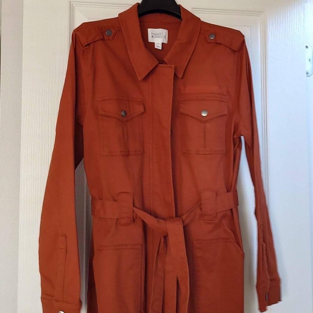 Market & Spruce Bambi Belted Cargo Jacket, Size M